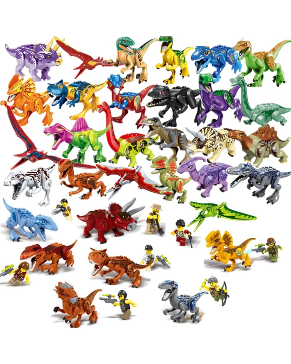 World Park Dinosaurs Family Building Blocks Affordable Set Tyrannosaurus Rex Educational Toys Gift For Children front-2
