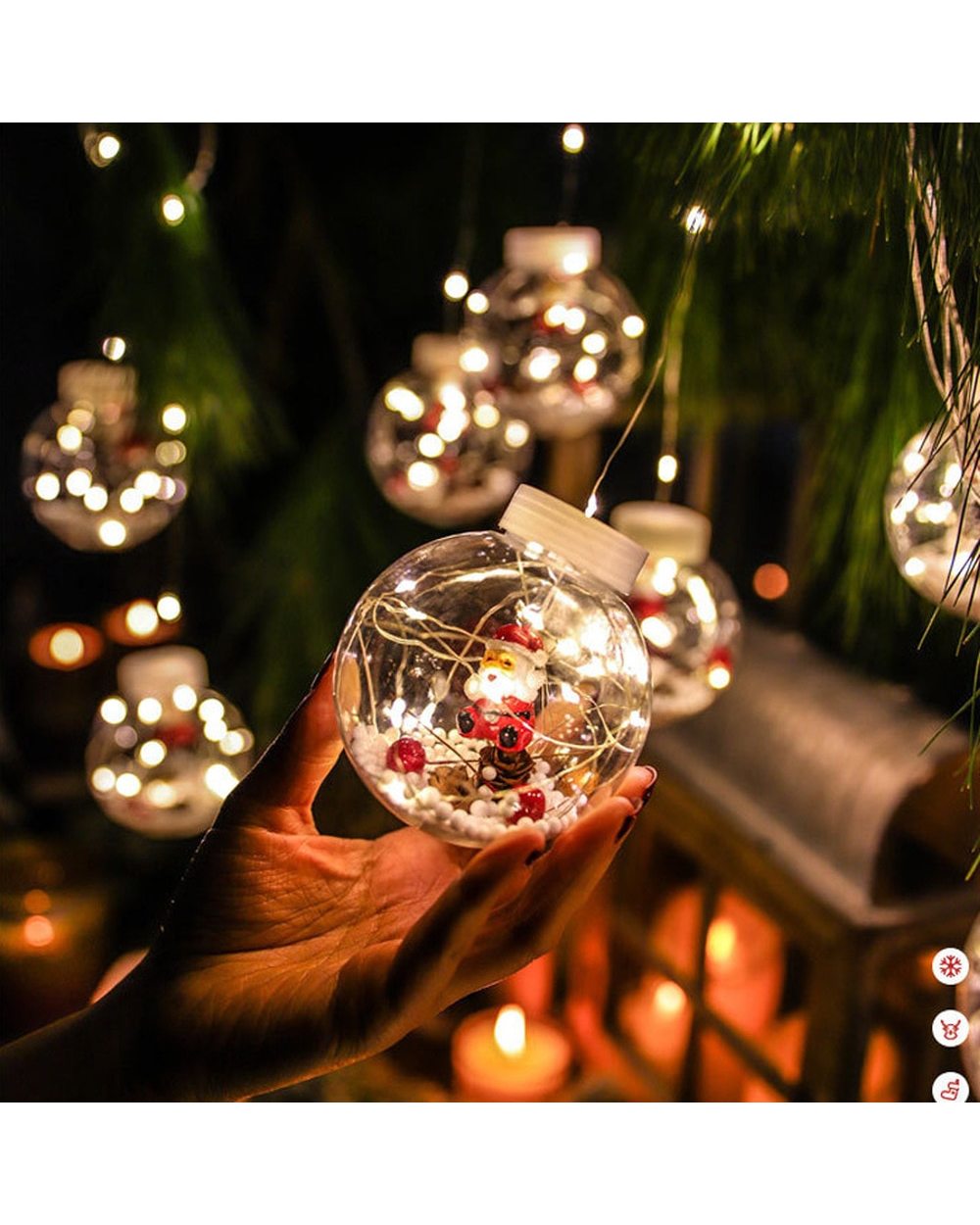 Curtains Christmas Ball LED String Lights New Year 2022 Navidad Home Garden Decoration Merry Christmas Decorations front-0