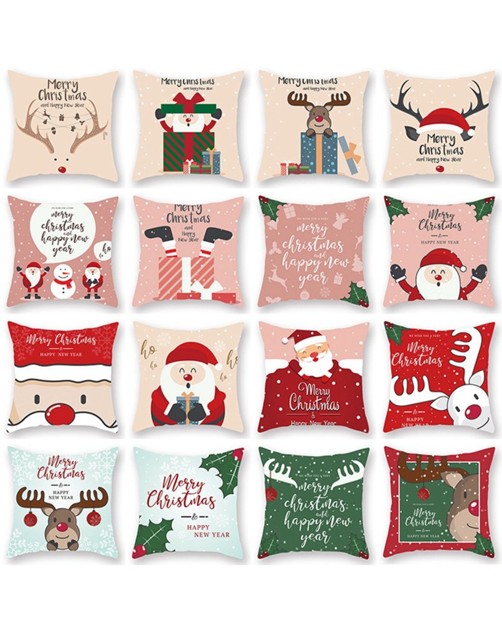 Merry Christmas Cushion Cover Santa Claus front-0