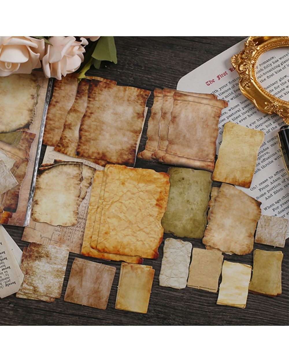45 Pcs Vintage Letter Series Material Sticker DIY Scrapbooking Junk Journal Base Collage Diary Decoration front-0