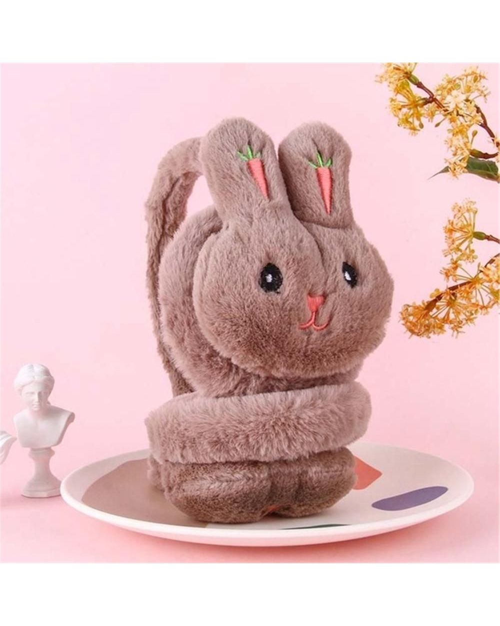 New Cartoon Rabbit Winter Warm Earmuffs Fashion Plush Thick Soft Ear Cover Ear Protection Warmth Ear Muffs For Aldult front-2