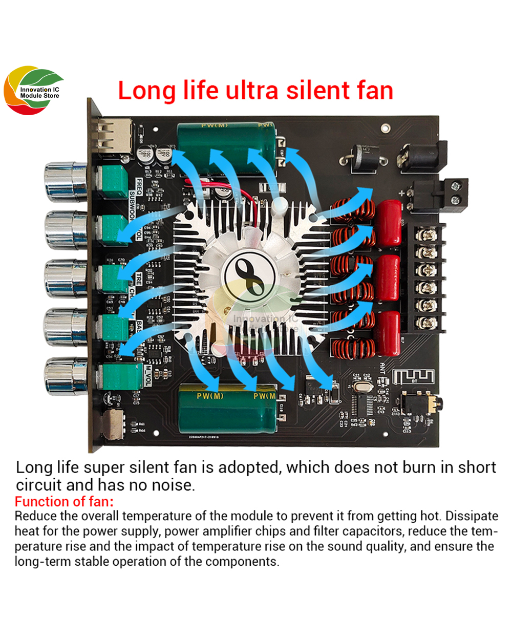 Zk-Ht21/1602T/Xpsm/Xps 150W/160Wx2 Audio Power Amplifier Board Module 2.0 Two-Channel Stereo Tda7498e Power Amplifier B front-1