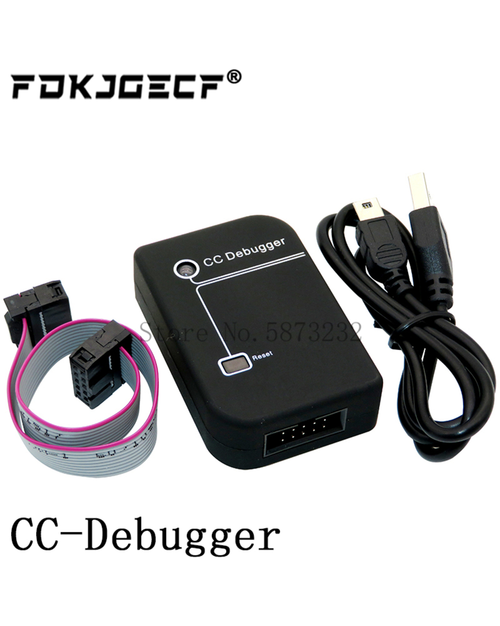 Zigbee Emulator Cc-Debugger Usb Programmer Cc2540 Cc2531 Sniffer With Black Shell Bluetooth Module Connector Downloader front-4
