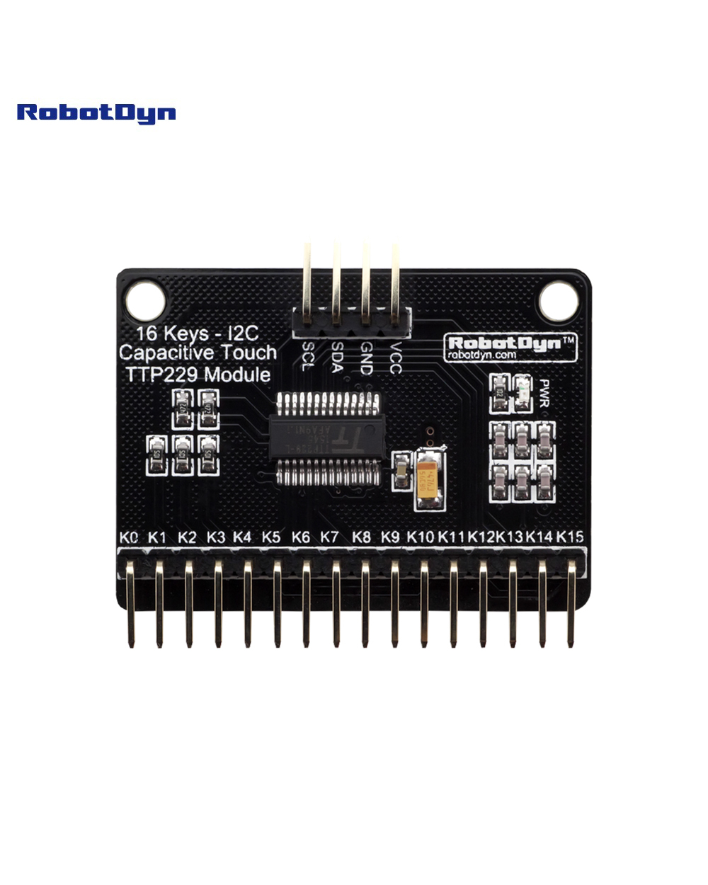 16 Keys Capacitive Touch Ttp229 Module. I2c Bus. front-1