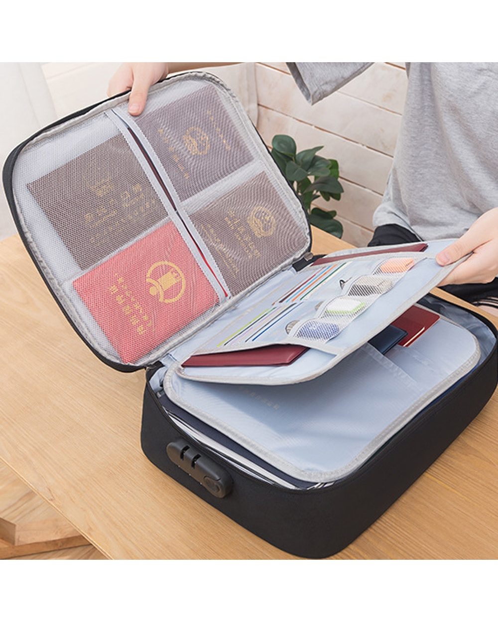 Large Capacity Multi-Layer Document Storage Bag front-3