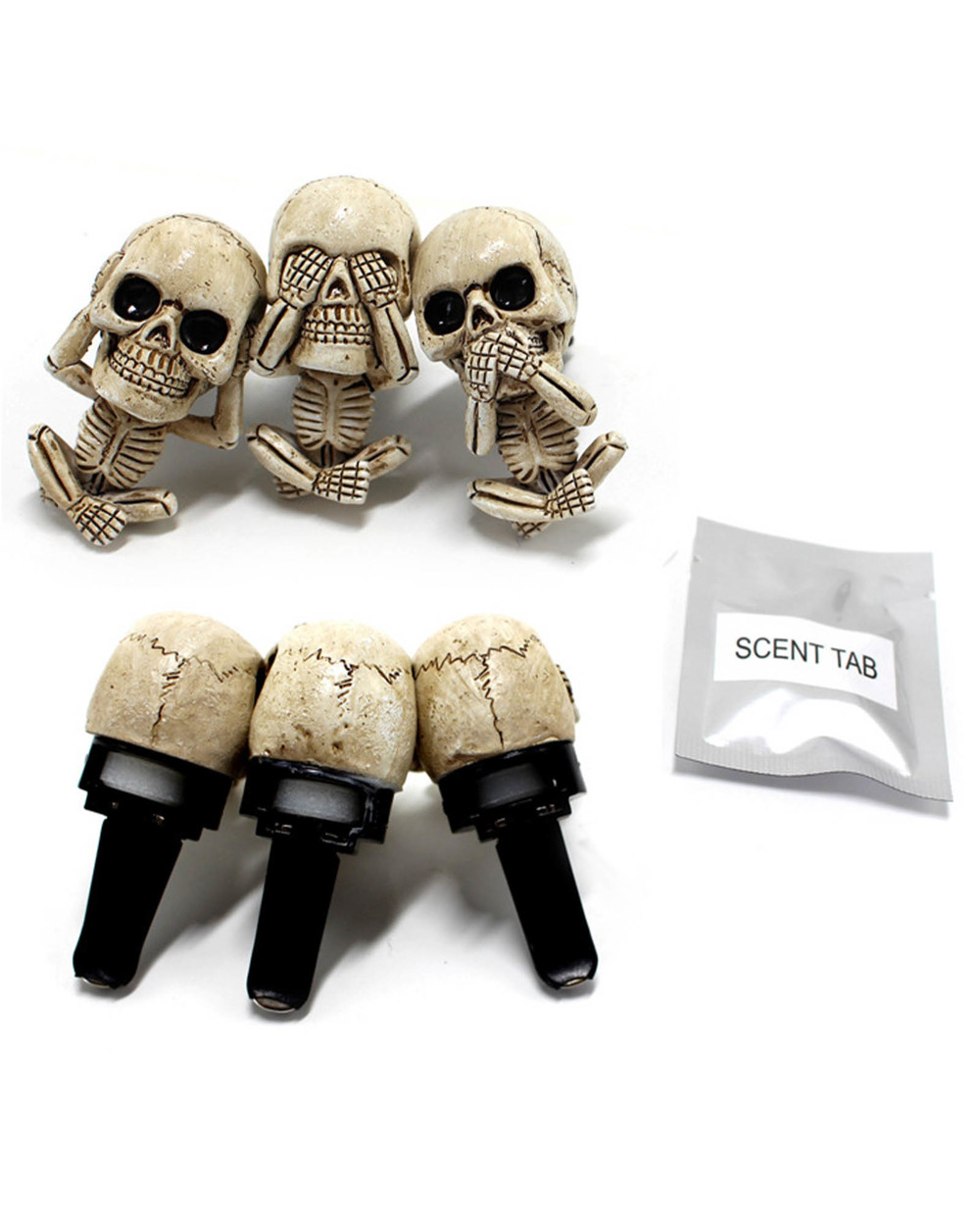 Desodorisant De Voiture Squelette Skeleton Resin Car Air Freshener front-1