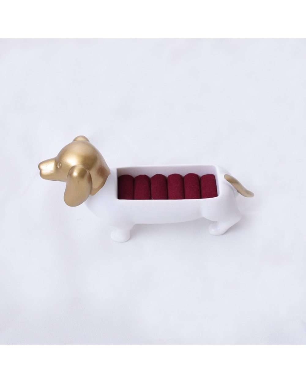 Creative Dachshund Dog Ring Jewelry Box Ring Storage Rack Gold Display Props Ornaments Cute Dogs front-2