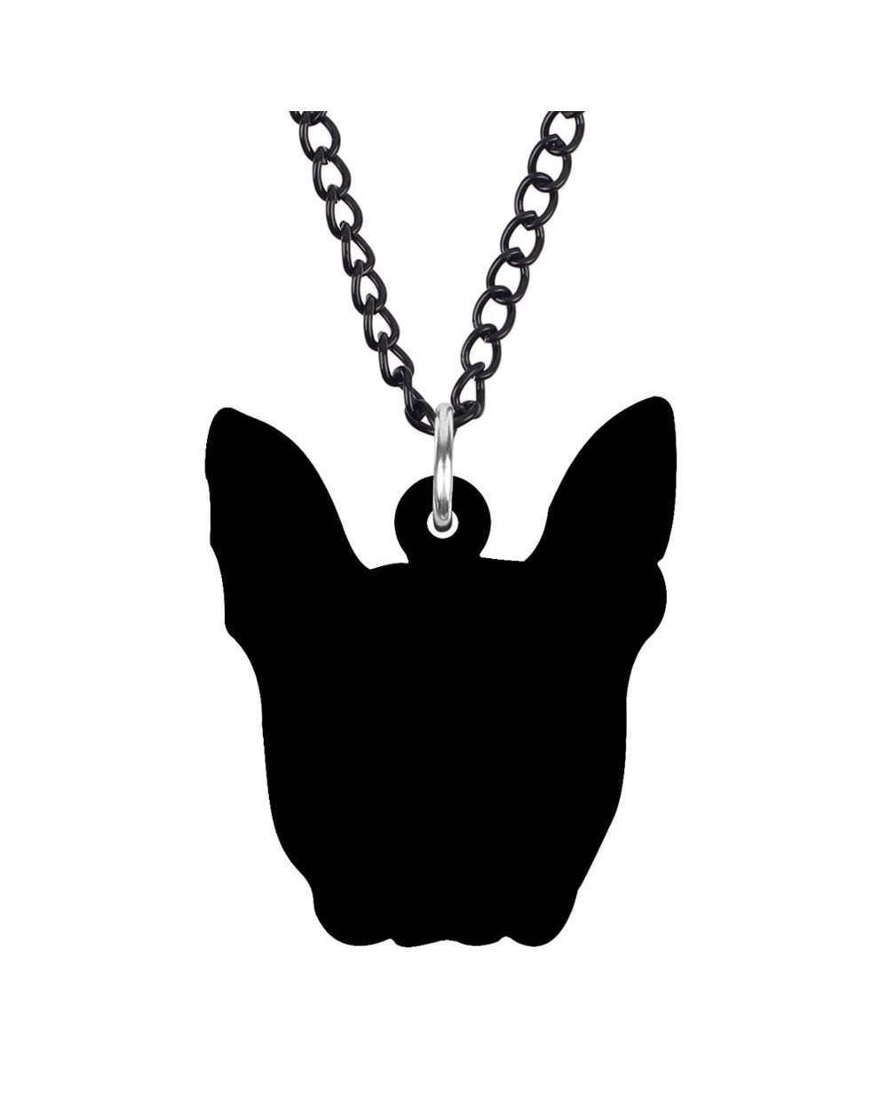 French Bulldog Dog Necklace Animal Pets Collar Pendant Jewelry For Women Teens Gift Accessories front-3
