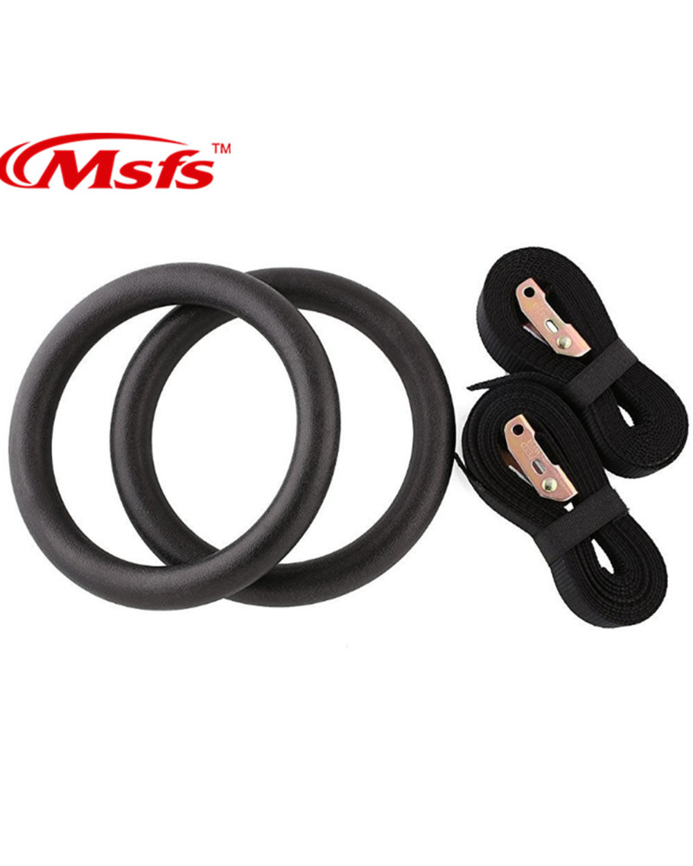 Abs Wood Gymnastic Rings With Adjustable Straps Gym Workout Home Fitness Crossfit Suspension Rhythmic Gymnastics Ring front-1