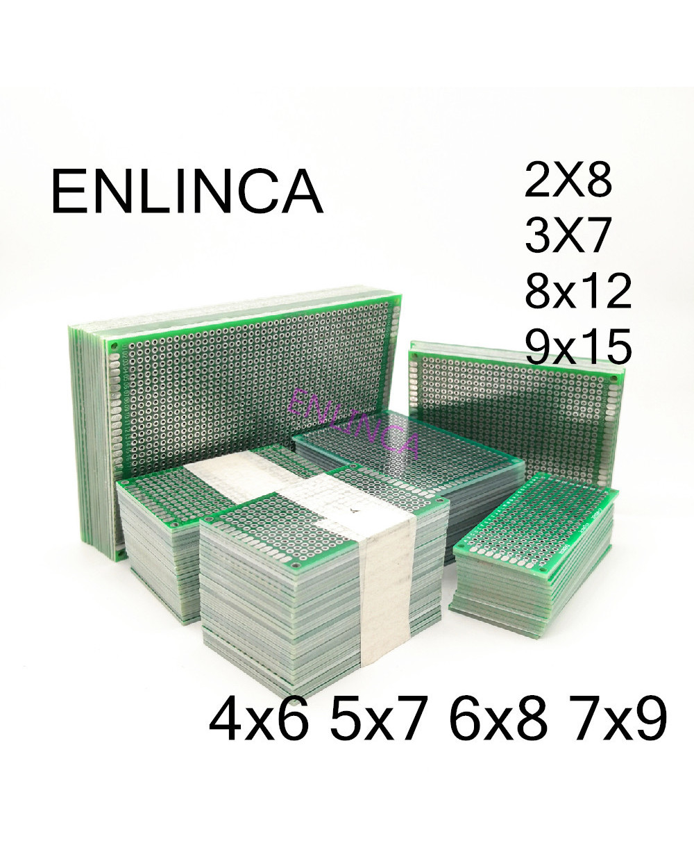 2-5Pcs 5X7 4X6 3X7 2X8 6X8 7X9 8X12 9X15 Double Side Copper Prototype Pcb Universal Board Experimental Development For front-0