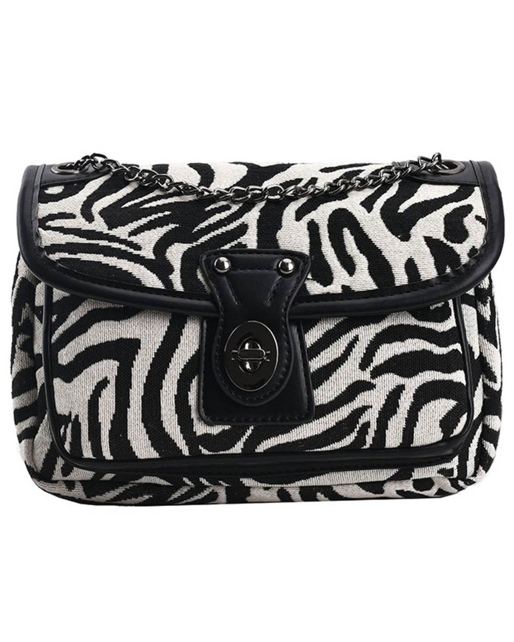 Zebra Pattern Small PU Leather Crossbody Bags front-5