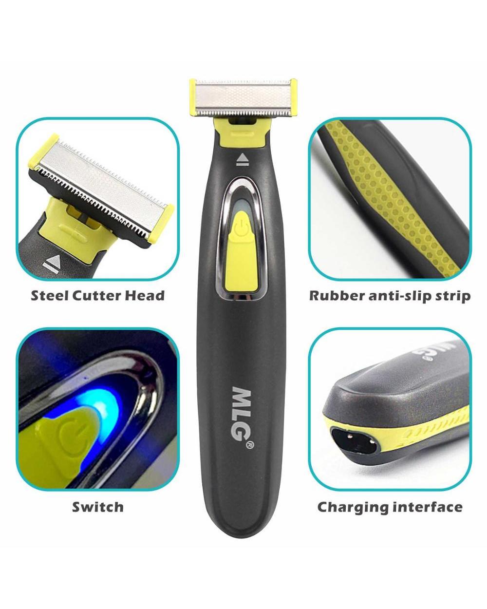 Mlg Usb Rechargeable Waterproof Washable Rechargeable Electric Shaver Beard Razor Body Trimmer Men Shaving Machine Hair front-1