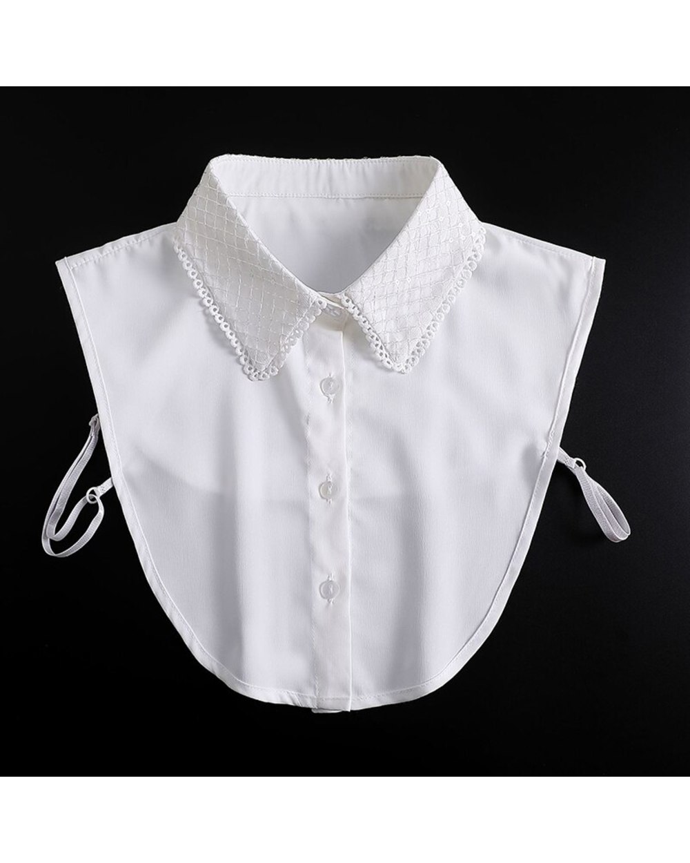Korean Stand Lapel False Collar Women Embroidery Faux Col Half Shirt Blouse Fake Collars Sweater Shirt Detachable Colla front-1