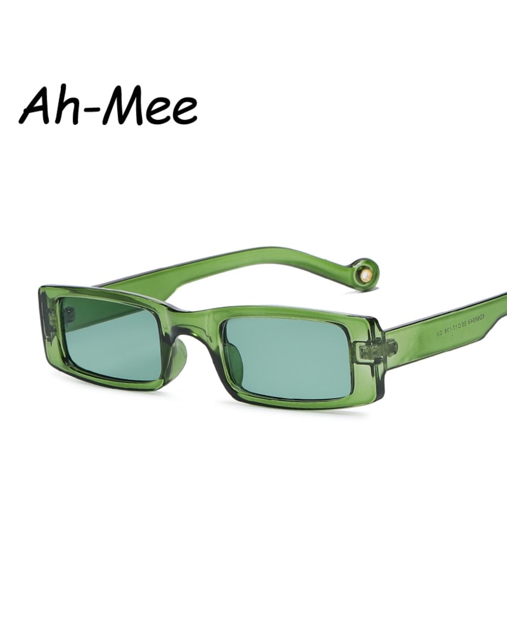 New Rectangle Sunglasses Women Fashion Small Square Frame Vintage Brand Sun Glasses Men Shades Retro Clear Green Oculos front-1