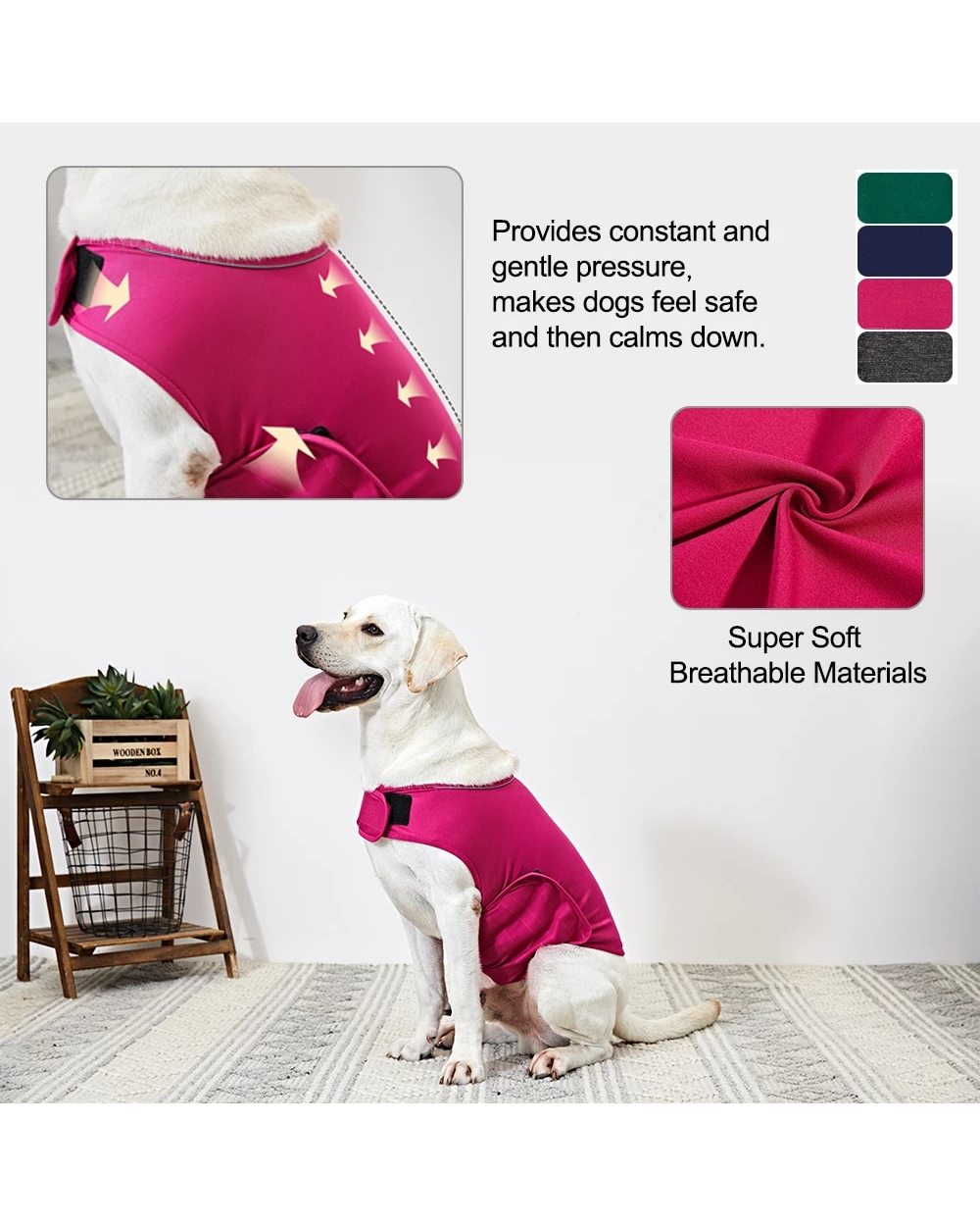 Dog Anxiety Jacket Reflective Vest For Small Medium Large Dog Clothes Shirt Pet Product front-1