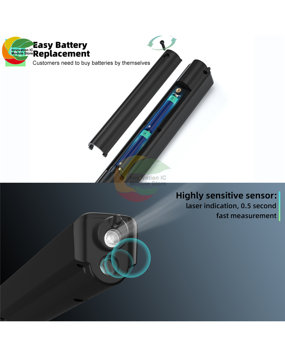 Ziqqucu X2 Smart Multimeter Infrared Temperature Pen Non-Contact Zero-Fire Breakpoint Detection Flashlight Lighting Thr front-5