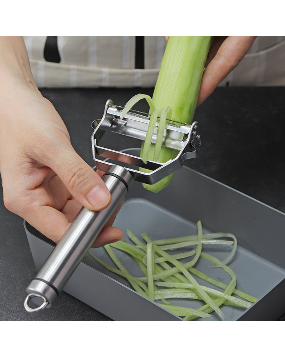 Multifunction Stainless Steel Fruit and Vegetable Grater Peeler front-1