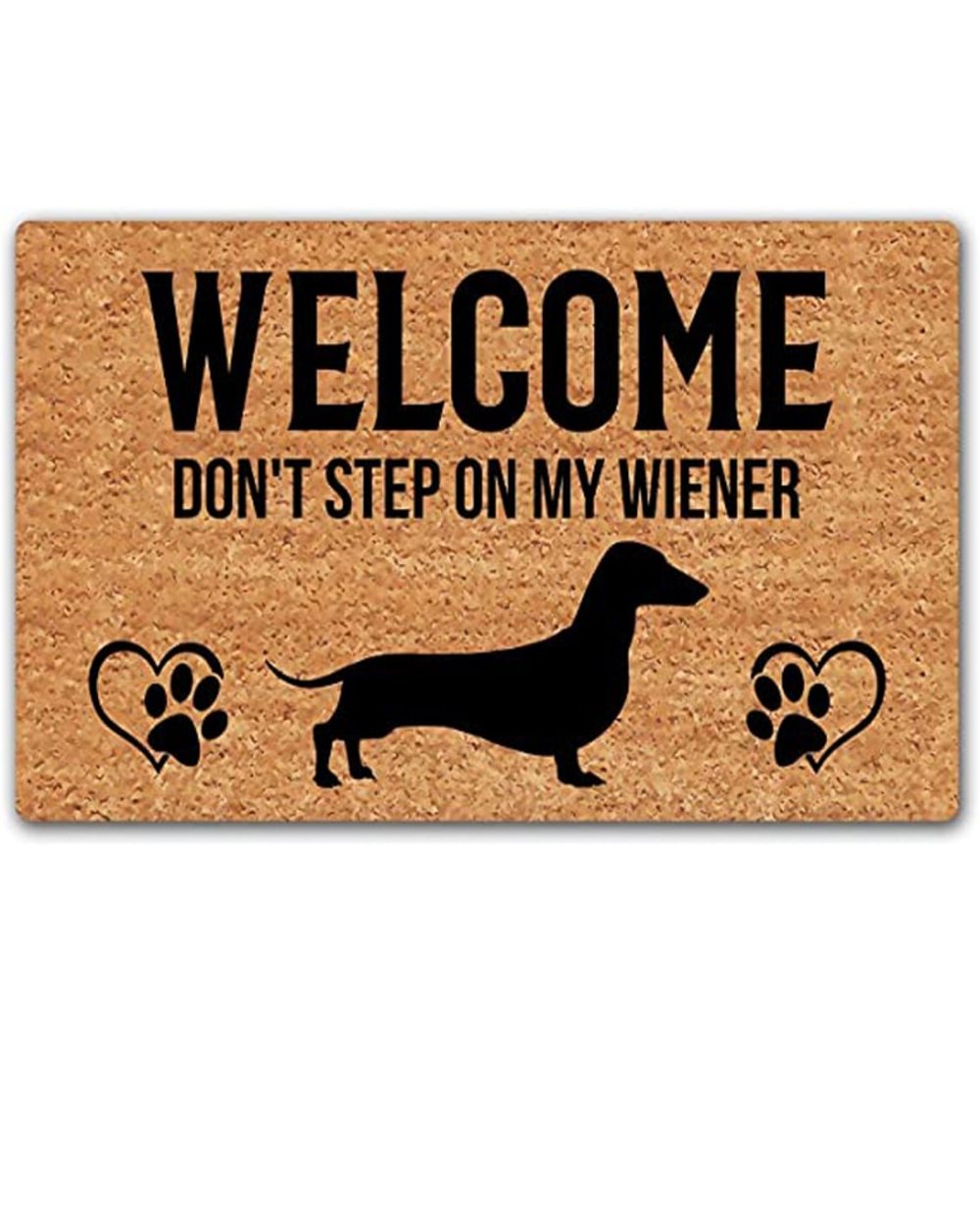 Welcome Don't Step On My Dachshund Door Mat front-0