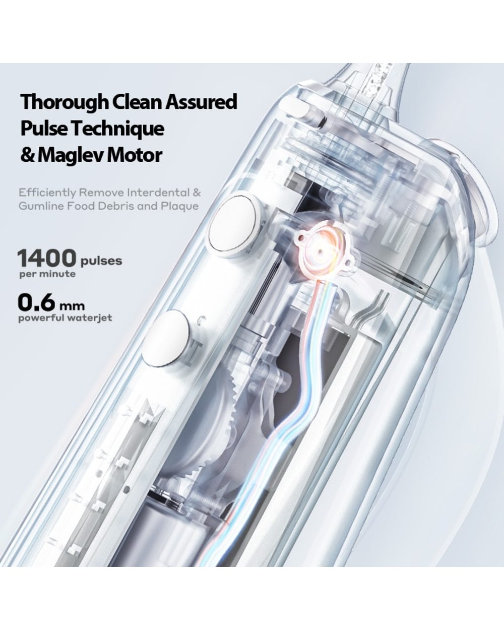 Oclean W10 Portable Oral Irrigator Water Jet Flosser Ipx7 Rechargeable Irygator Smart Dental Whitening Irigator Upgrade front-1