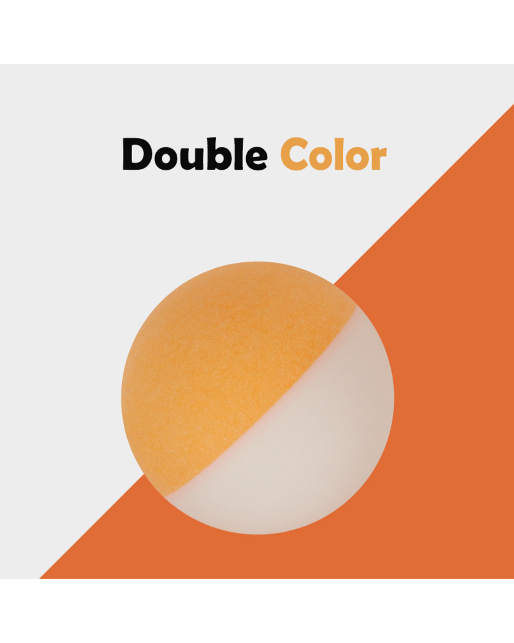 One Pack Creative Bi Color Table Tennis Balls Double Color Seamed Abs 40+ Balls Pic Ping Pong Balls Durable High-Eic front-2