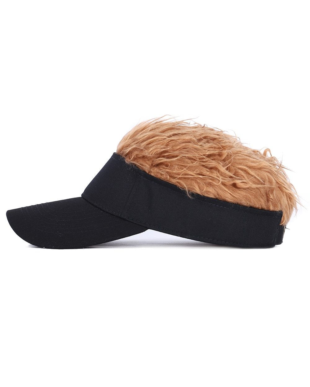 Men Women Casual Concise Sunshade Adjustable Sun Visor Baseball Cap With Spiked Hairs Wig Baseball Hat With Spiked Fake front-1