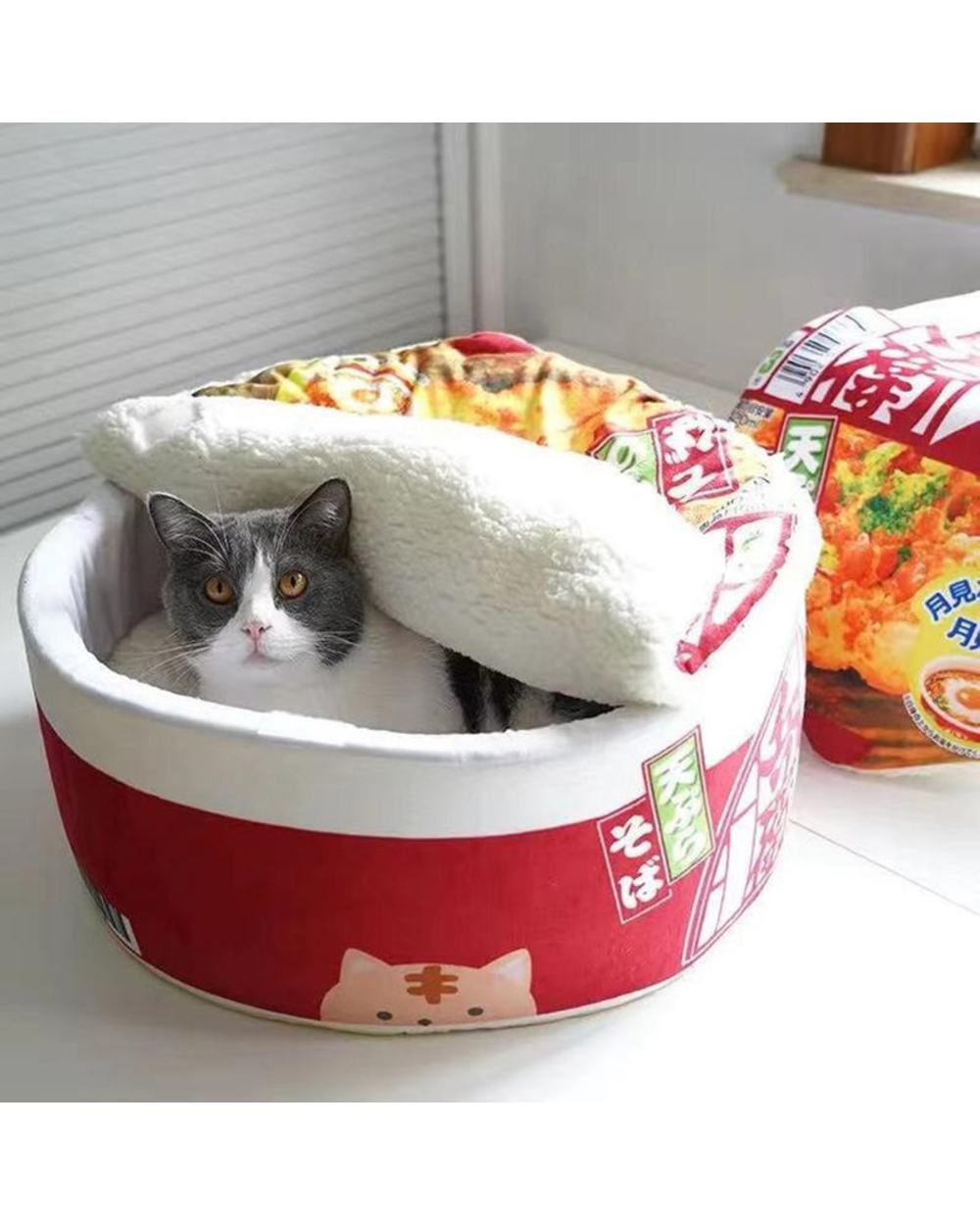 Funny Noodles Small Dog Bed House front-3