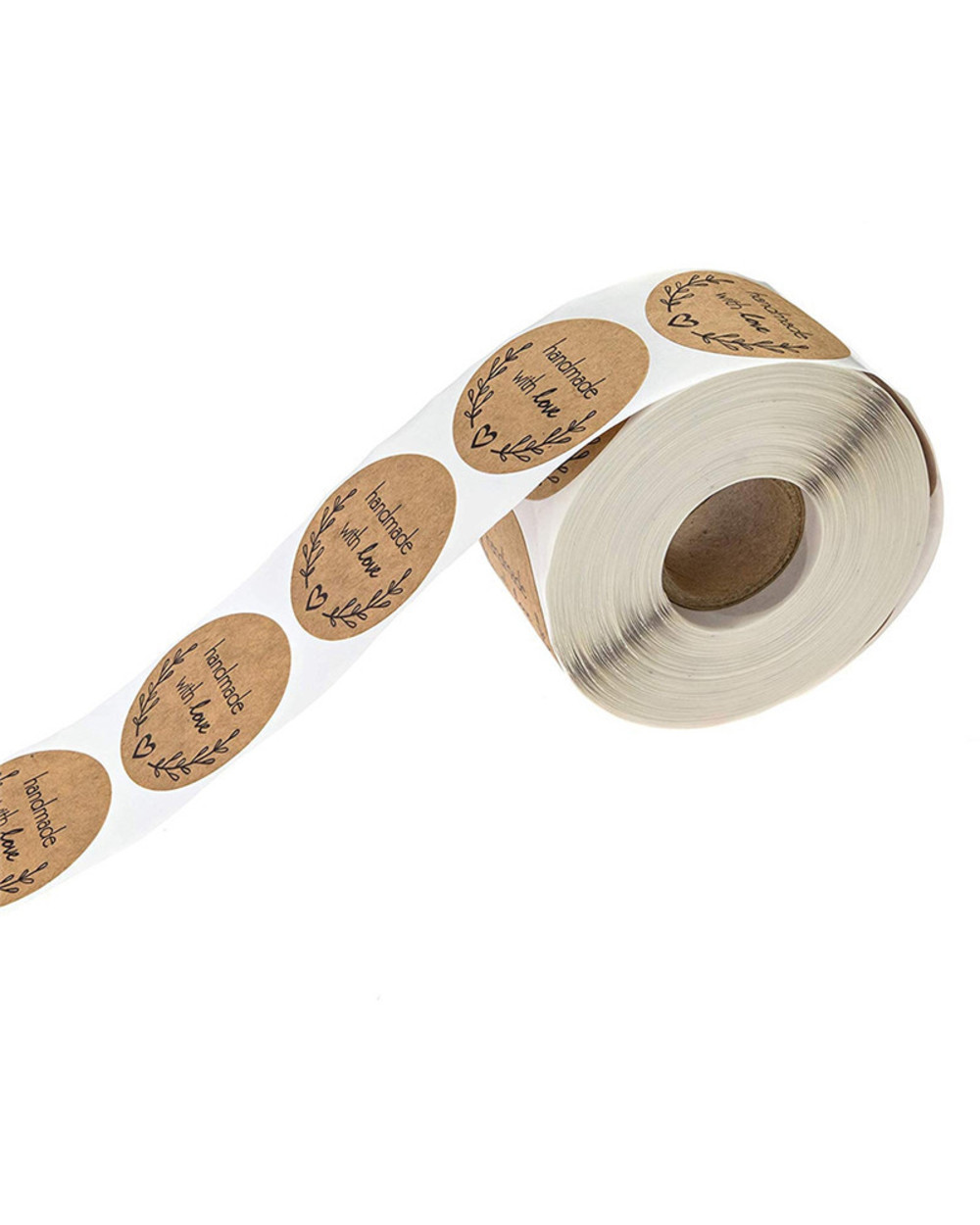12-500Pcs Round Natural Kraft Stickers Scrapbooking For Package Adhesive Thank You Sticker Seal Labels Stationery front-3