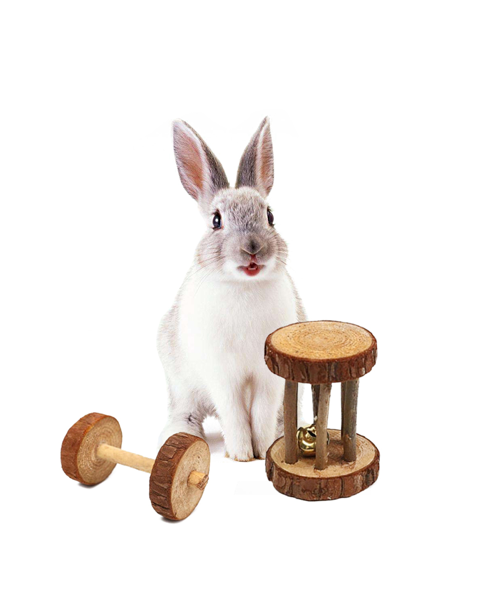 Cute Natural Wooden Rabbits Toys front-7