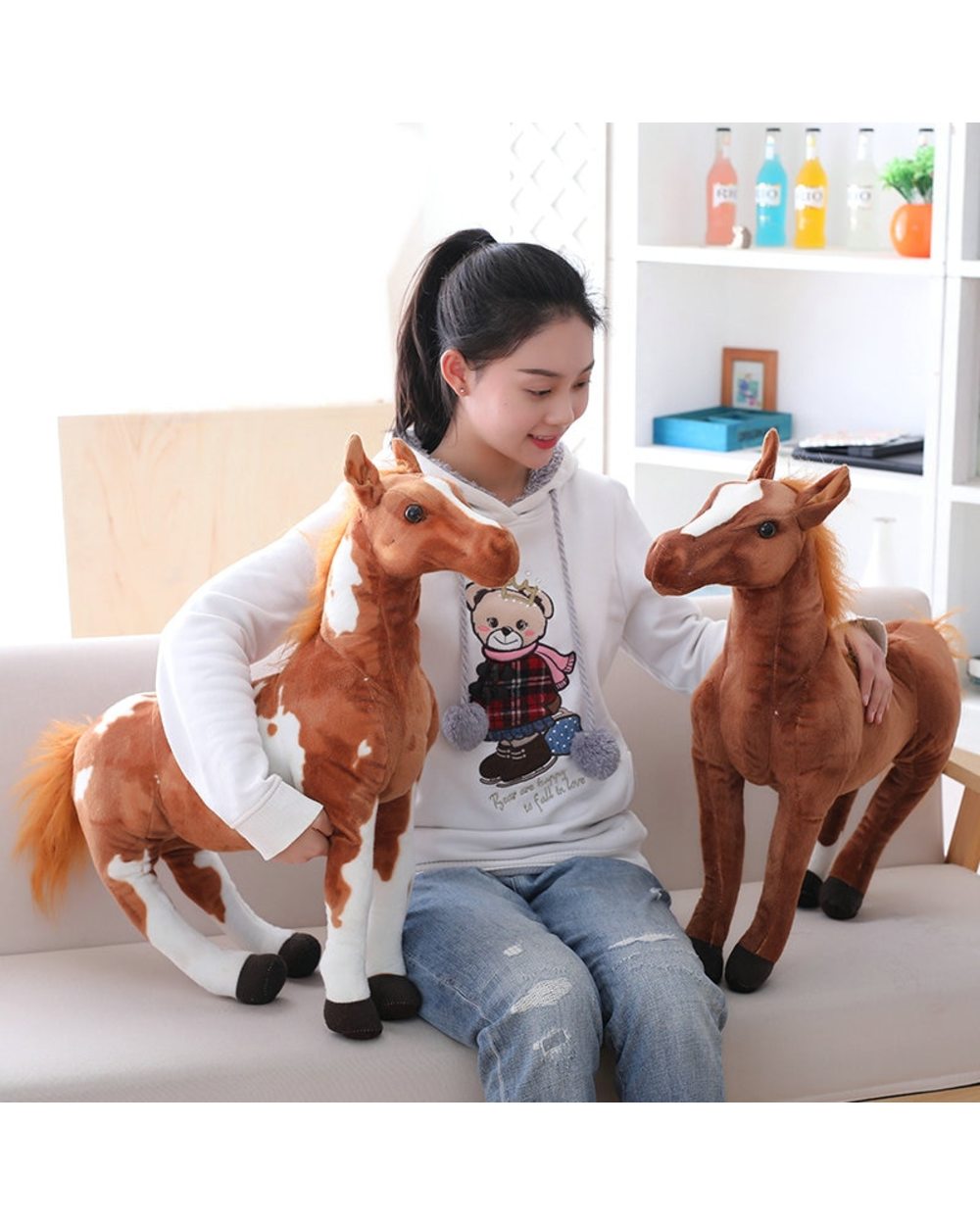 Mascot Horse Pony Doll Child Zodiac Doll Decoration Birthday Gift For Boy School toys front-1