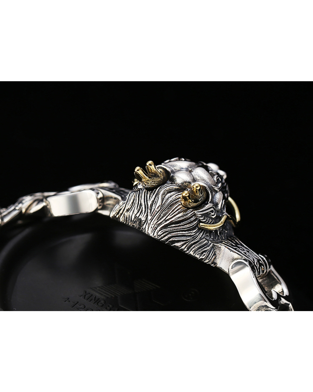 Retro Dragon Original Design Silver Jewelry Personality Domineering Heavy Industry Men Ring Chain Fashion Nine Days front-4