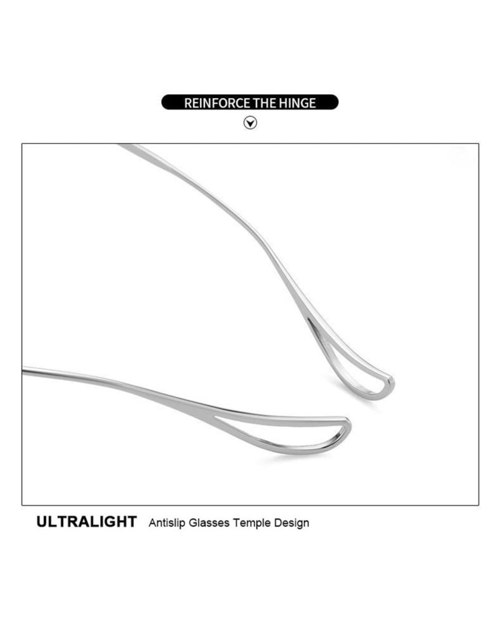 Ahora Ultralight Rimless Finished Optical Myopia Glasses Square Frame Computer Eyewear With Diopters 0 -1.0 -1.5 -2.0 - front-5