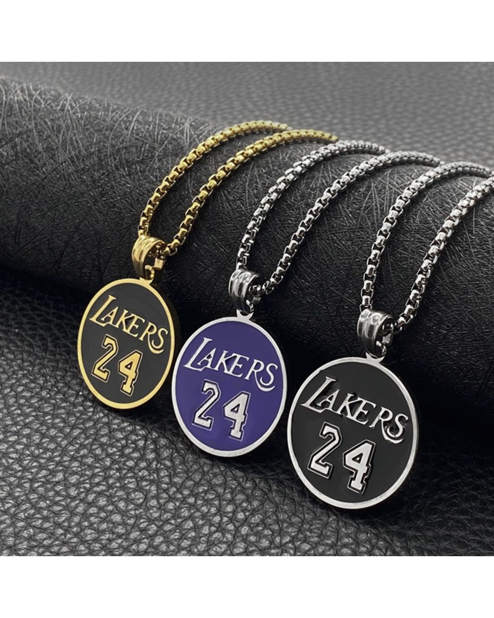 Stainless Steel Lakers 24 Titanium Steel Necklace front-0