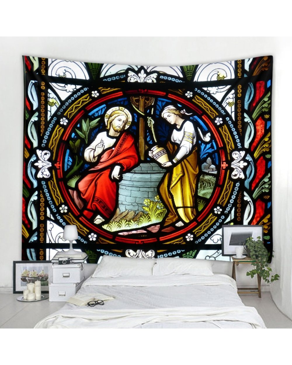 Nordic famous paintings church decoration painting tapestry wall decoration tapestry living room bedroom Christmas Decor front-4