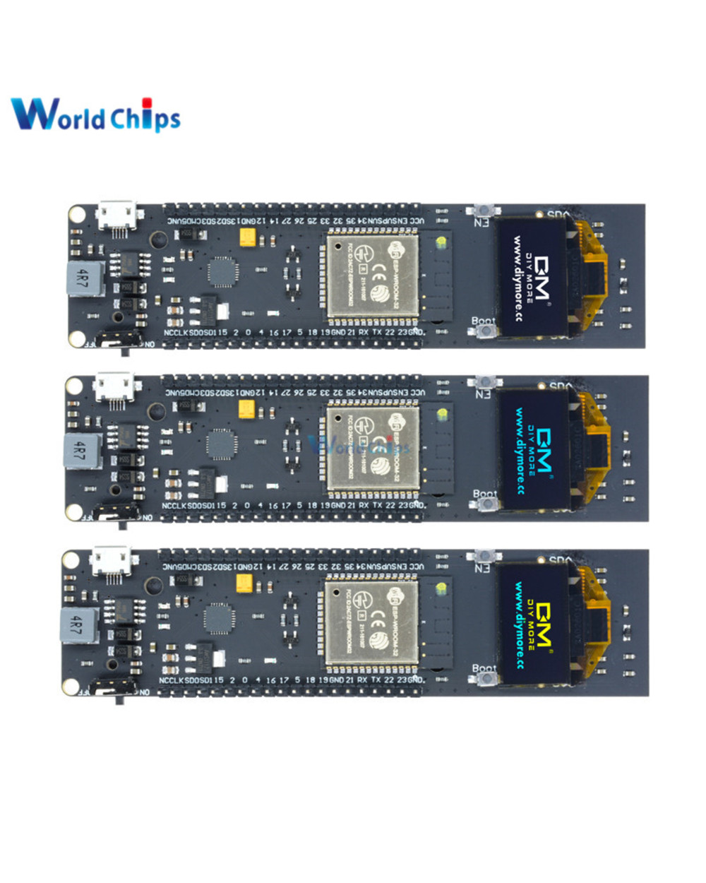 0.96 Inch Oled Display 18650 Lithium Battery Wifi Bluetooth Shield Esp32 Esp-32 Esp8266 Cp2102 Module Development Board front-0