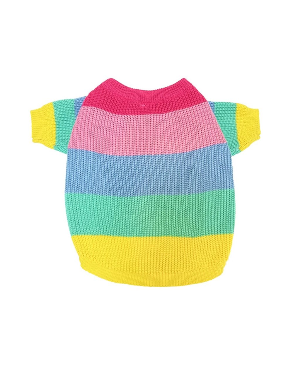 Puppy Rainbow Sweater Knitted Pet Cat Sweater Warm Dog Sweatshirt Dog Winter Clothing Kitten Puppy Sweater front-1