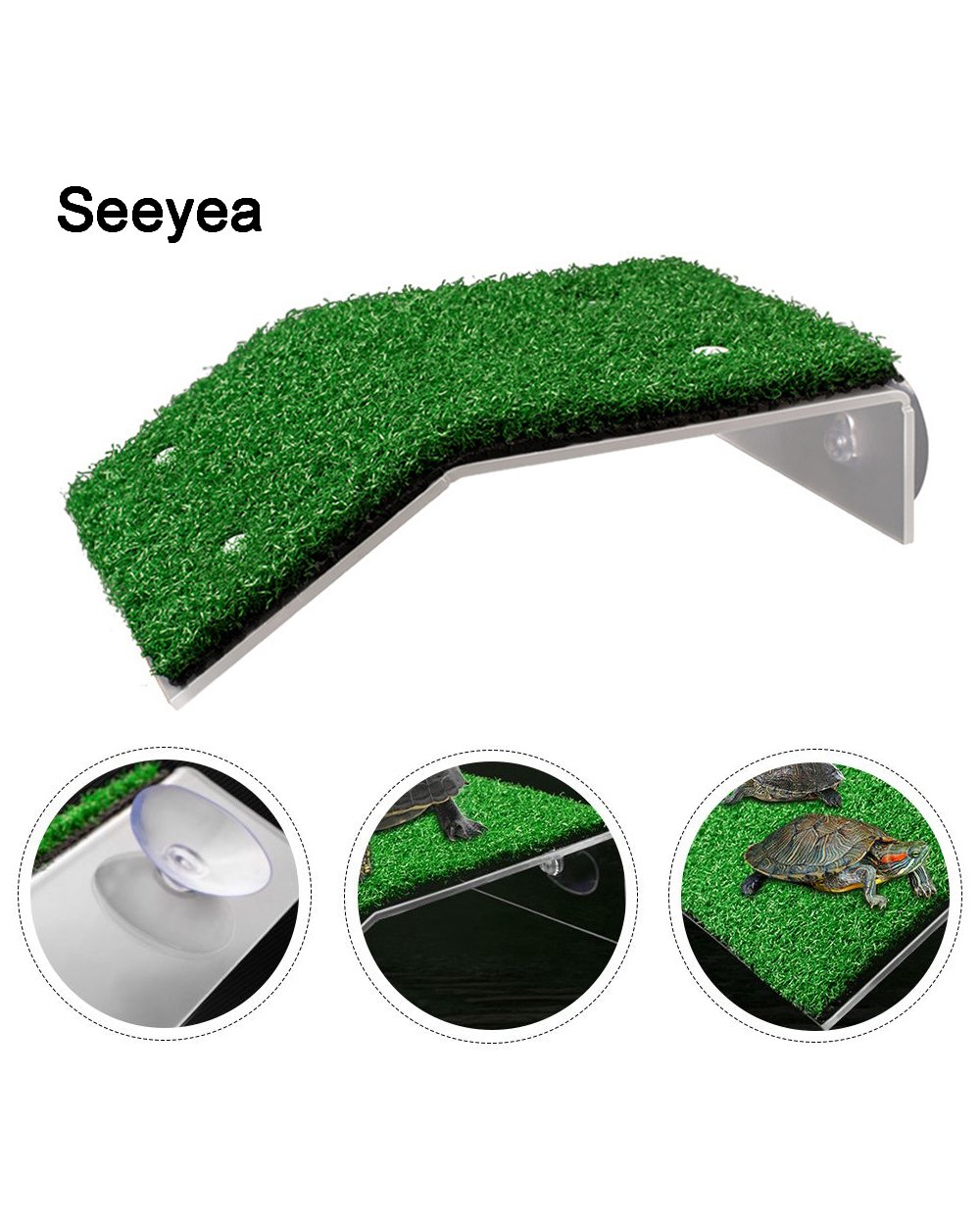 Turtle Basking Platform Turtle Floating Island Aquarium Moss Island Climbing Turtle Ladder Lawn Aquarium accessories front-3