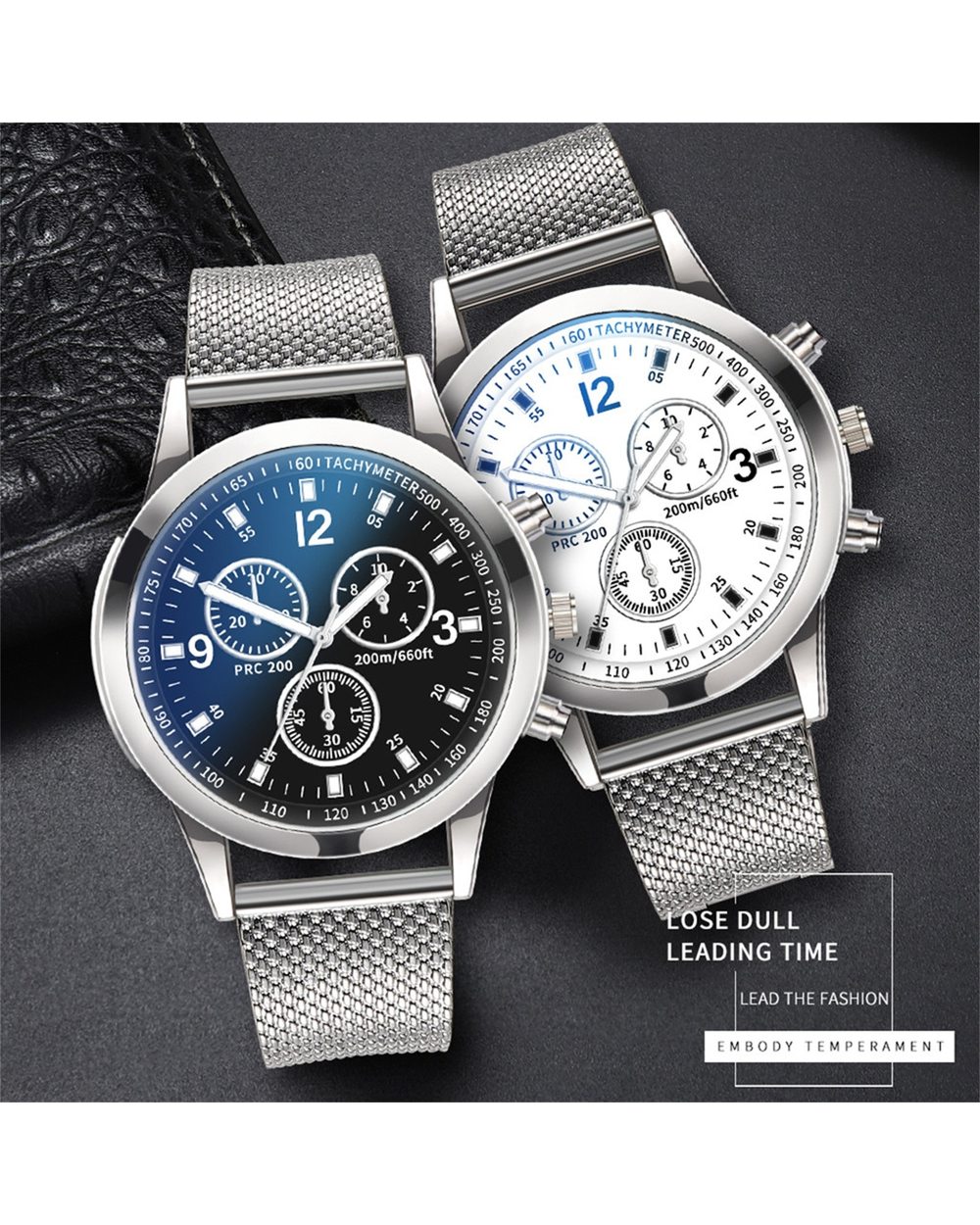 Men Watches Top Brand Luxury Watches Quartz Watch Stainless Steel Dial Casual Bracele Watch For Men Relógio Masculino front-0