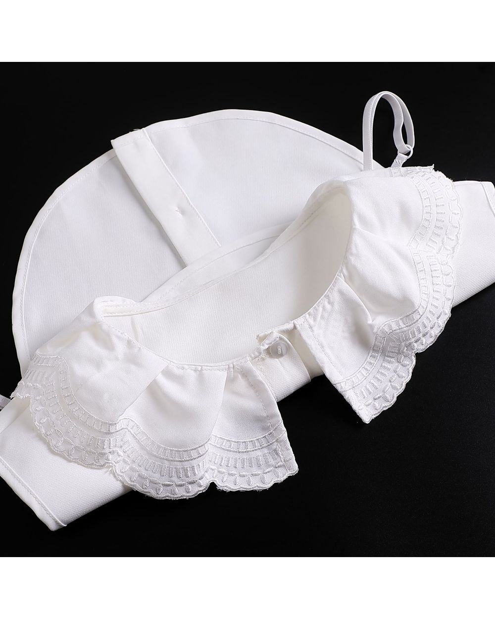 Korean Stand Lapel False Collar Women Embroidery Faux Col Half Shirt Blouse Fake Collars Sweater Shirt Detachable Colla front-4