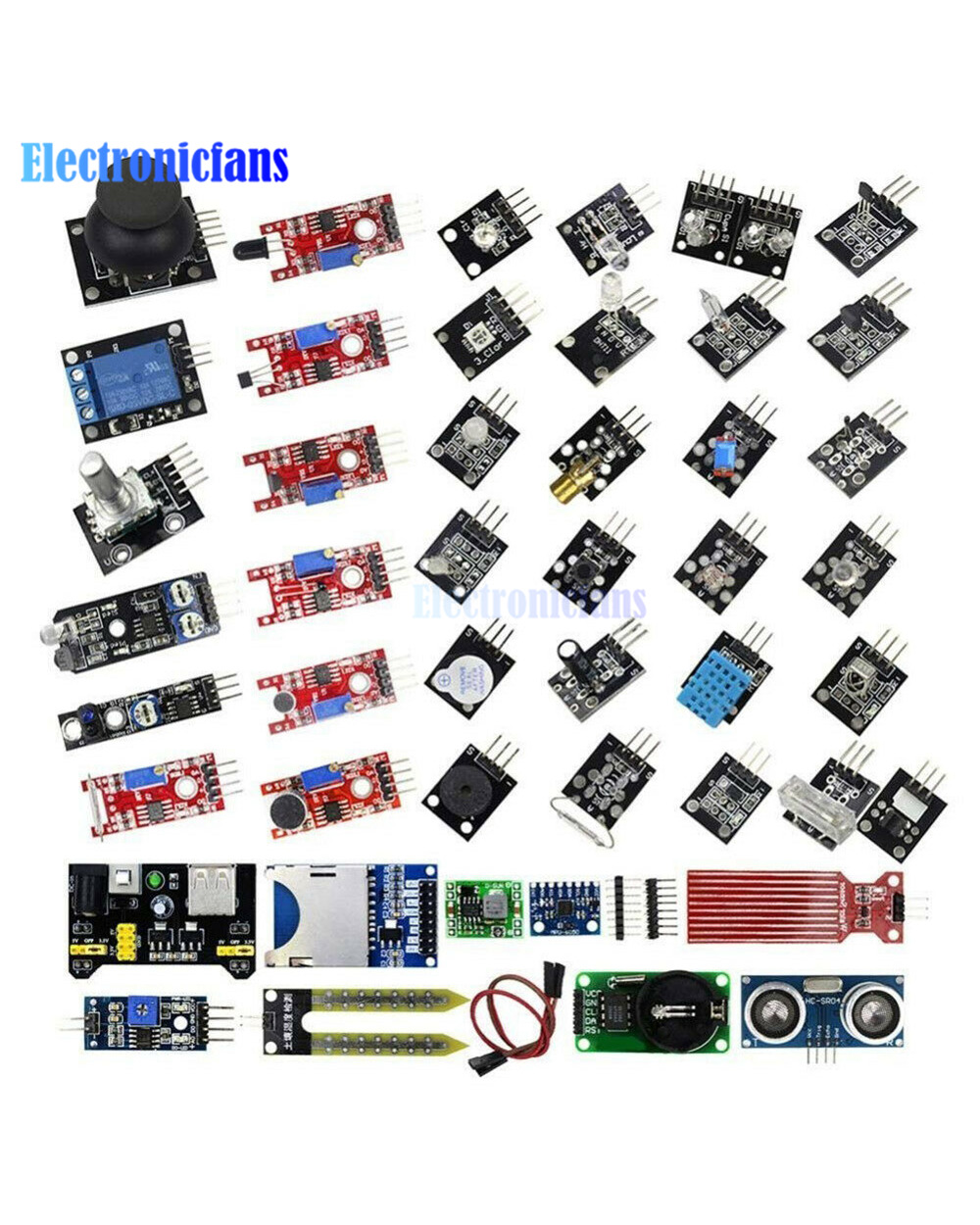 37 In 1 Sensor Starter Kit 45 In 1 Sensors Modules Kit For Arduino Raspberry Pi R3 Mega2560 37 Sensors Assortment Diy K front-0