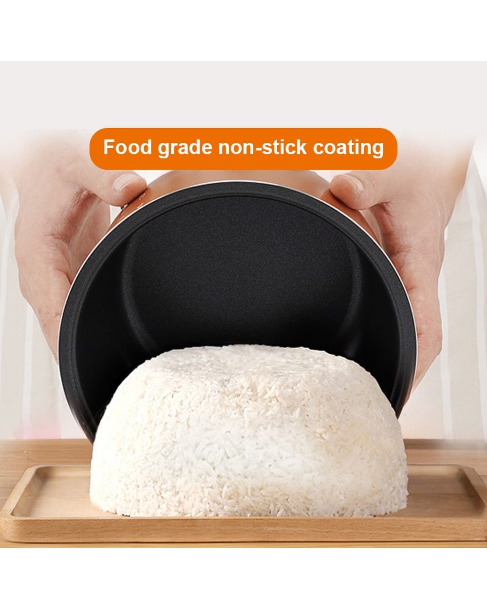 12V 24V Electric Rice Cooker Car Truck Multicooker Soup Porridge Cooking Food Steamer 2L Electric Lunch Box Home Rice C front-3