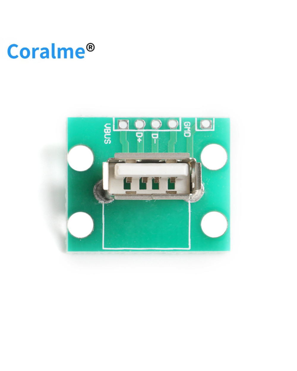 Vertical Usb Microusb Micro Usb 2.0 Female Head A Connector 2.54Mm Pcb Converter Adapter Breakout Board 180 Degree Vert front-3