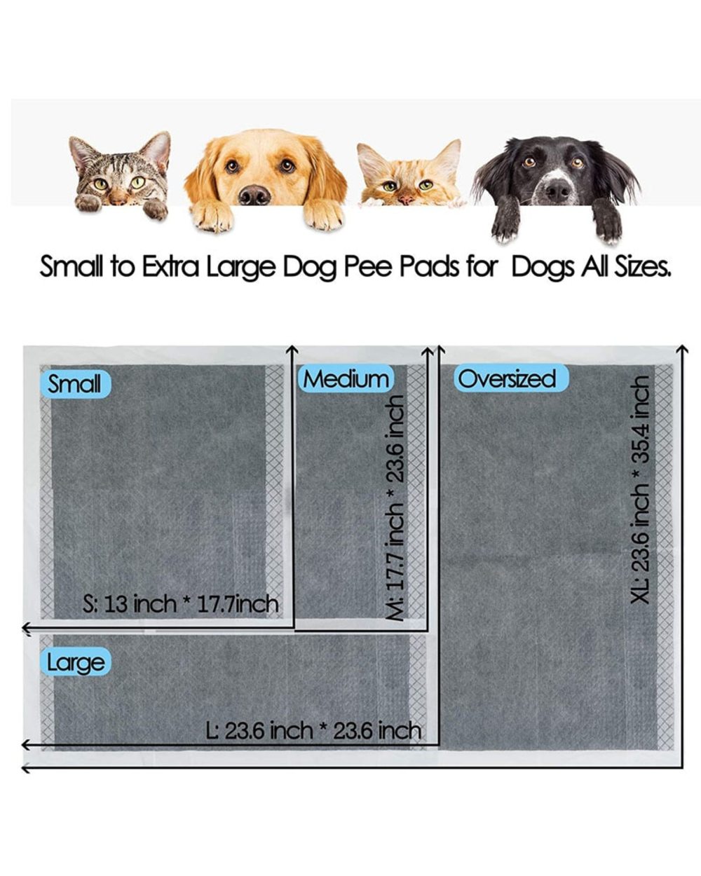 Bamboo Charcoal Fabric Absorbent Pet Diaper Dog Training Pee Pads Disposable Healthy Nappy Mat For Cats Dog Diapers front-5