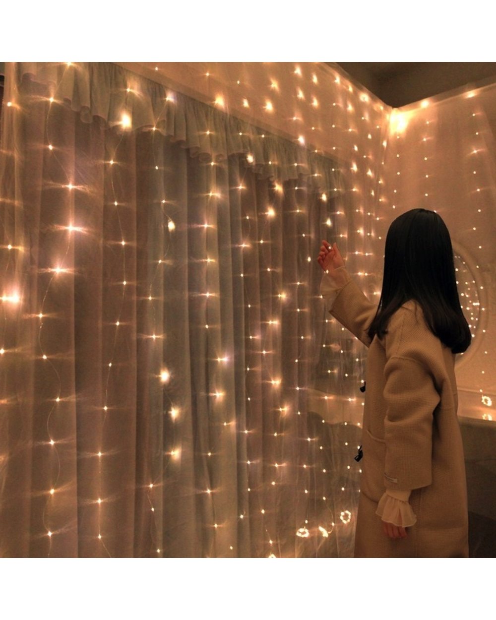 Christmas Decorations for Home 3m Curtain String Light Flash Fairy Garland Home Decor 2022 Xmas Decoration New Year 2022 front-0