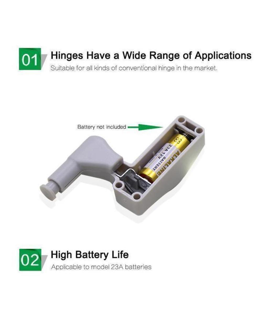 Mechanical Pressure Sensing Led Light Inner Hinge Lamp Under Cabinet Light Universal Wardrobe Light Sensor For Kitchen front-5