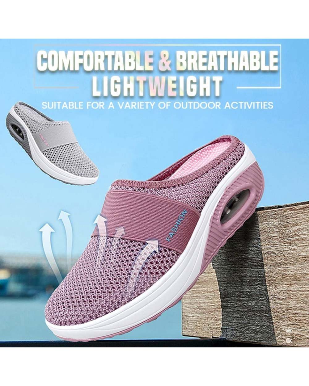 TOP 1 TRENDING SUMMER 2022- AIR CUSHION SLIP-ON WALKING ORTHOPEDIC DIABETIC WALKING LOAFERS front-1