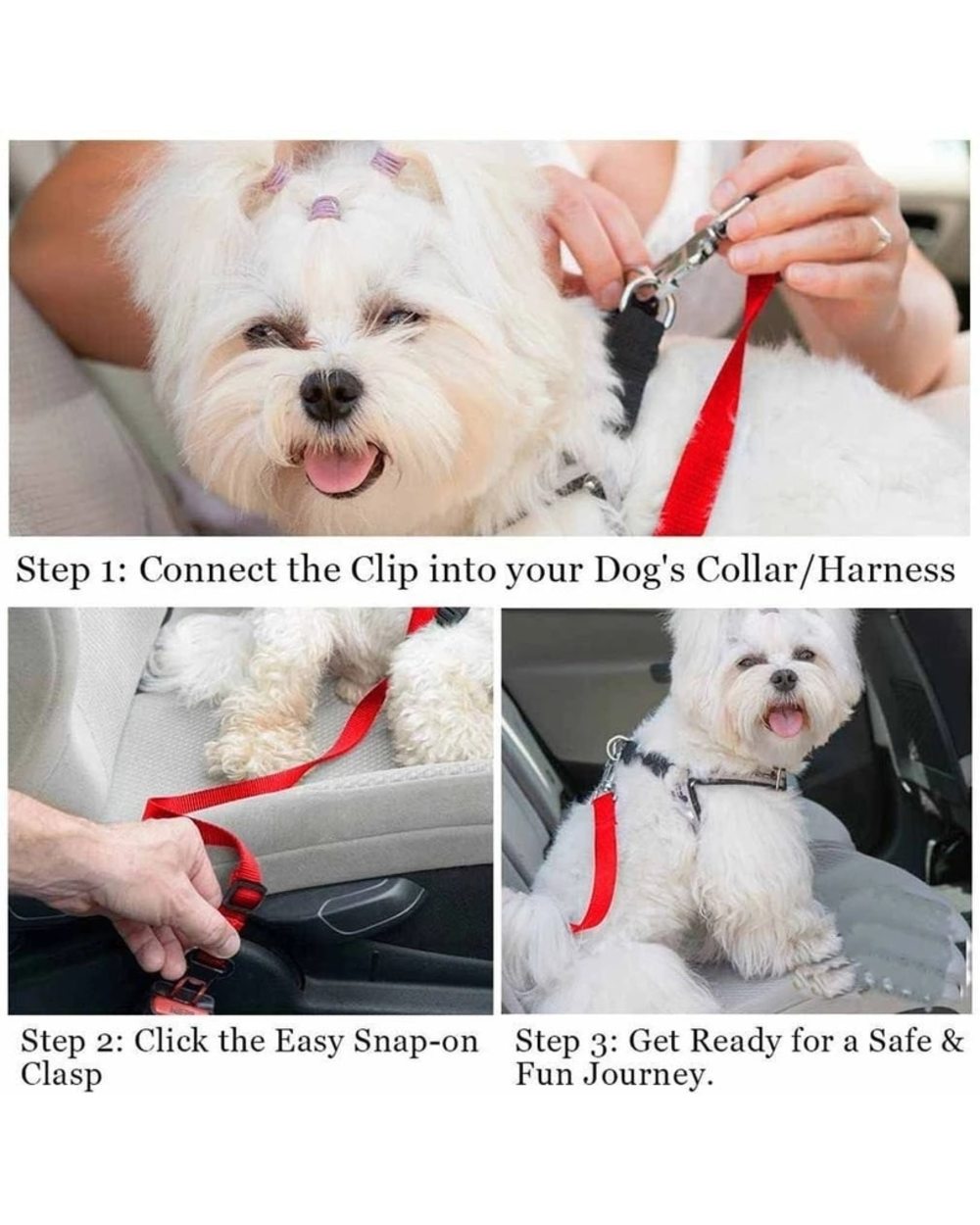 Adjustable Pet Safety Seat Belt front-3
