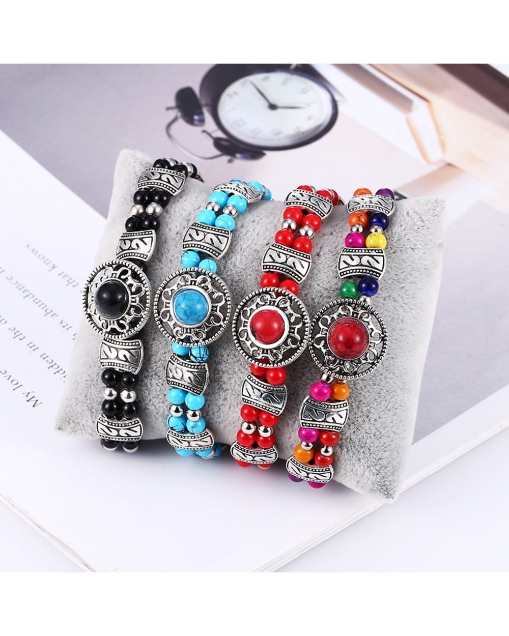 Natural stone Beads Bracelet Strand Bracelets For Women Handmade Jewelry front-0