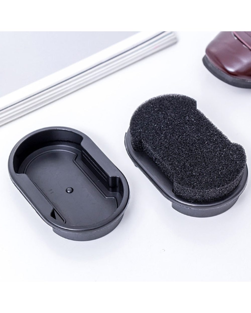 Multi-Function Double Sided Leather Shoes Brush Shoe Polish Brush Colorless Shoe Wax Brush Clean Sponge Shoe front-3