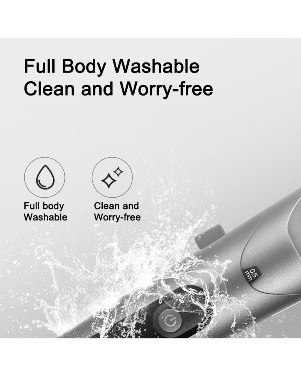 Youpin Riwa Hair Clipper With Led Screen Washable Rechargeable Professional Electric Trimmer Barber For Men Ceramics Cu front-2