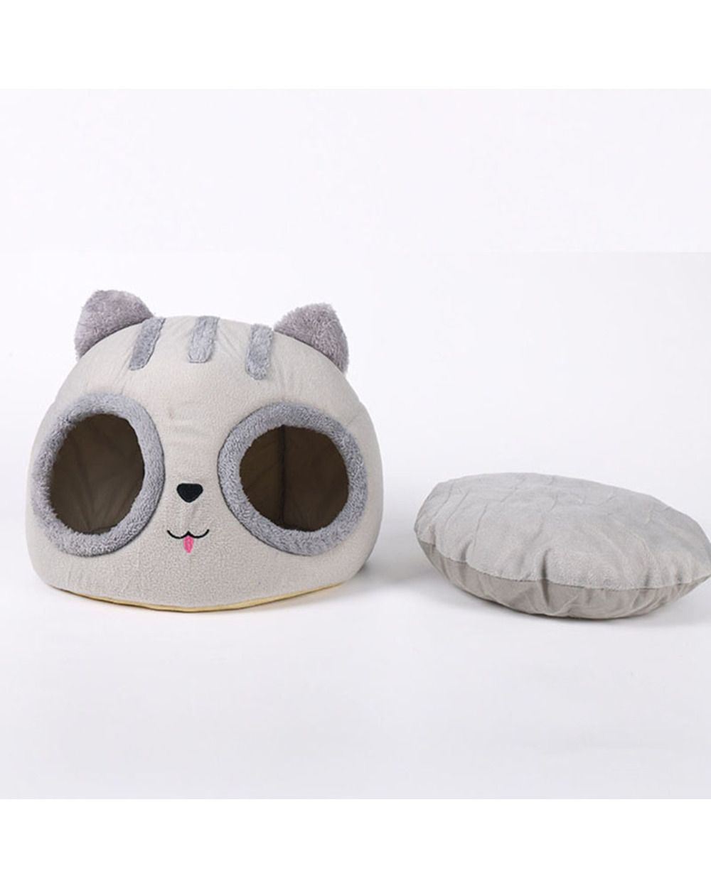 Cats Dogs Bed Semi-Enclosed Cat's Head Chats Litter Box front-1
